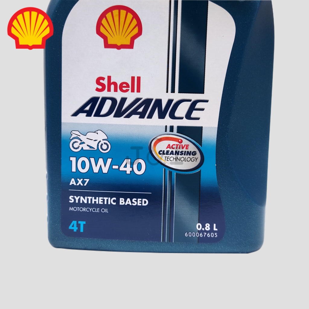 Oli Shell Advance AX7 10W-40 API SN JASO MA2 0.8 Liter