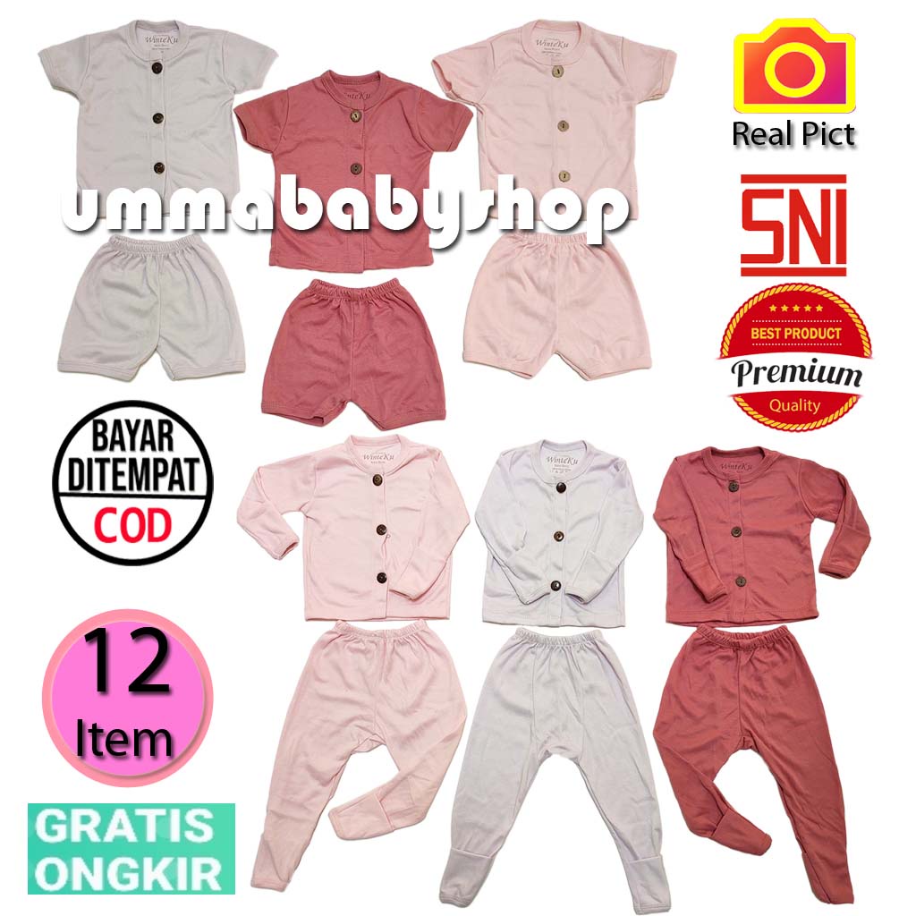 1 Lusin Paket Newborn SNI Premium Perlengkapan Baju Bayi Baru Lahir Baju Celana Bedong Popok Gurita Topi Gift Set Kado Hadiah Setelan Anak Lengkap