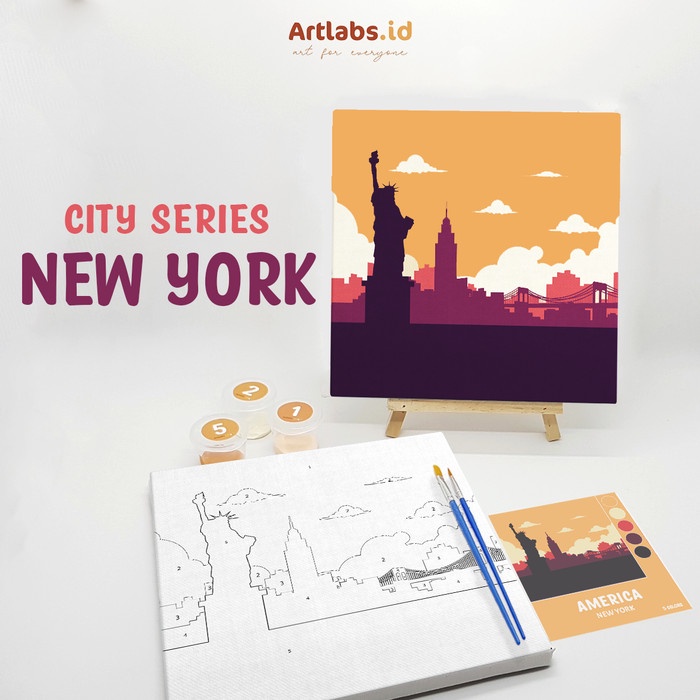 

Produk Terbaru New York - Paint By Number 5 Color [City Series] Painting Kit