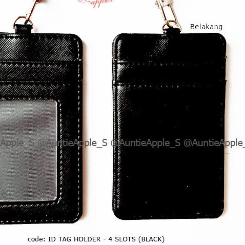 

✦ ID TAG HOLDER 4 KARTU/NAME TAG/ID CARD HOLDER LEATHER/TEMPAT ID CARD - Coklat Muda ★