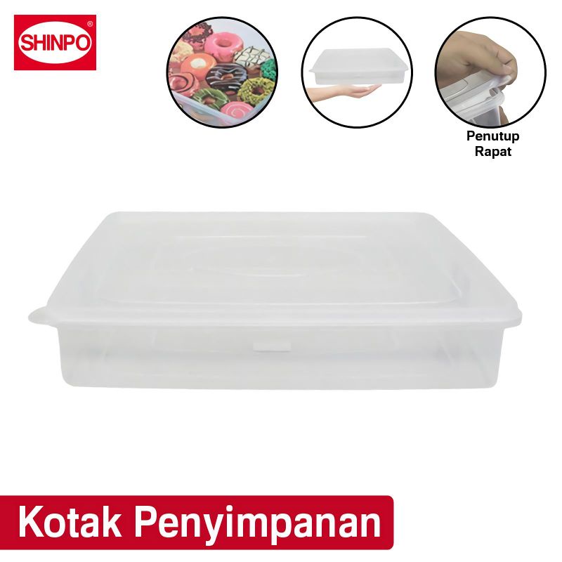 

SHINPO Kotak Penyimpanan Makanan Large Kotak Donat Donatsu Food Storage SPO-SIP-306 Clear