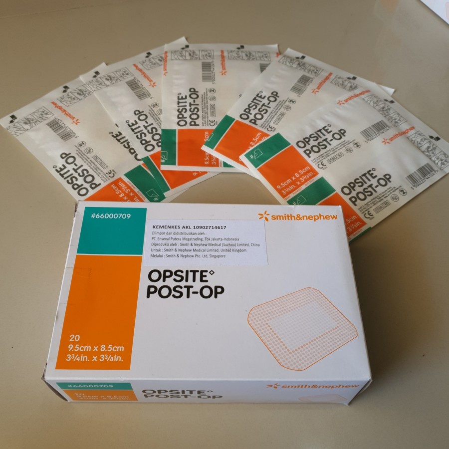 OPSITE POST OP 9,5 × 8,5 cm / Plester tahan air / Opsite Post-OP Perban Anti Air 9,5cm x 8,5cm