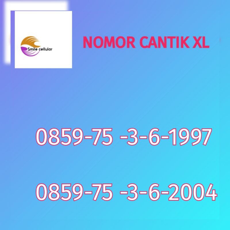 NOMOR CANTIK XL combo lite 6GB seri tahun