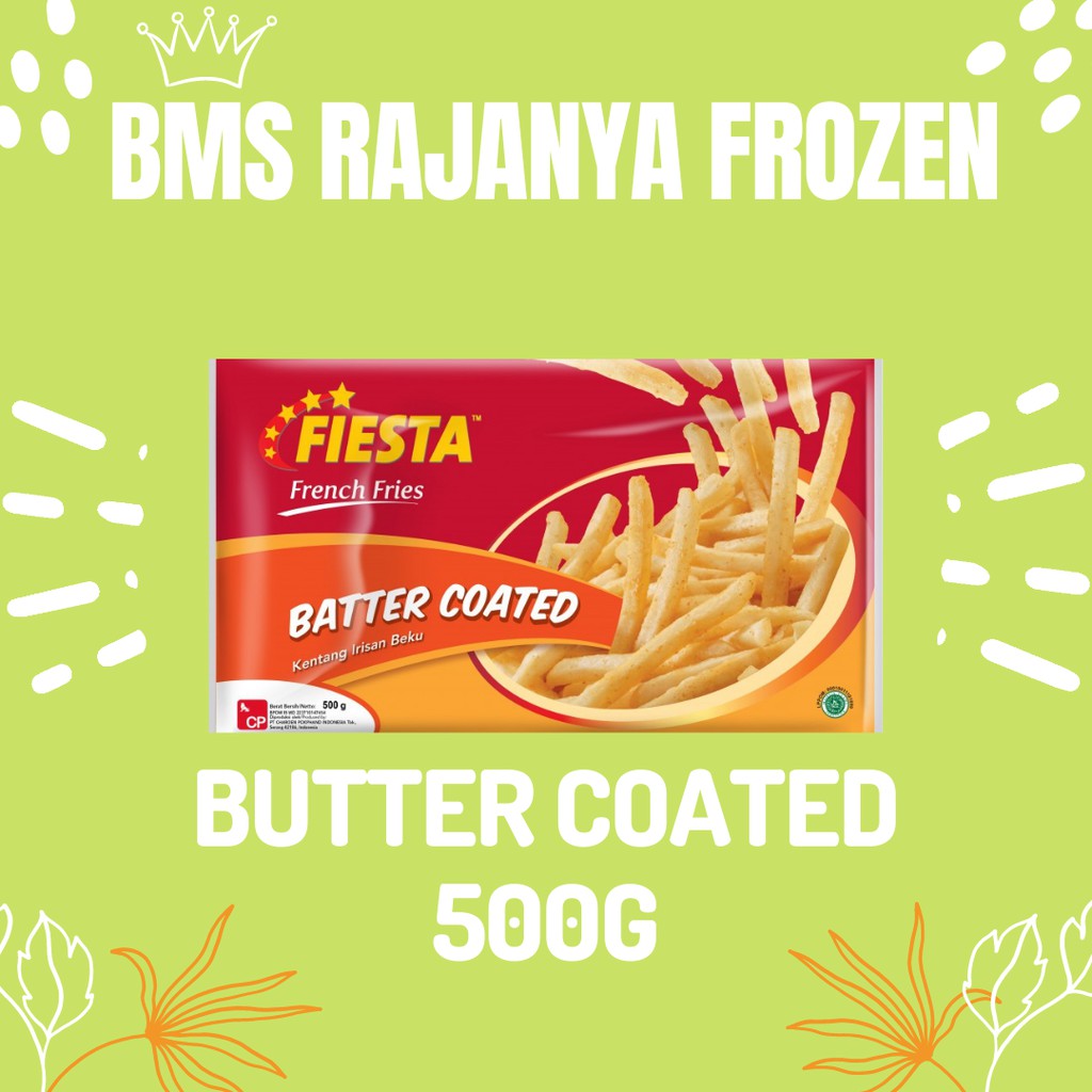 

KENTANG GORENG / FRENCH FRIES FIESTA BUTTER COATED 500GR