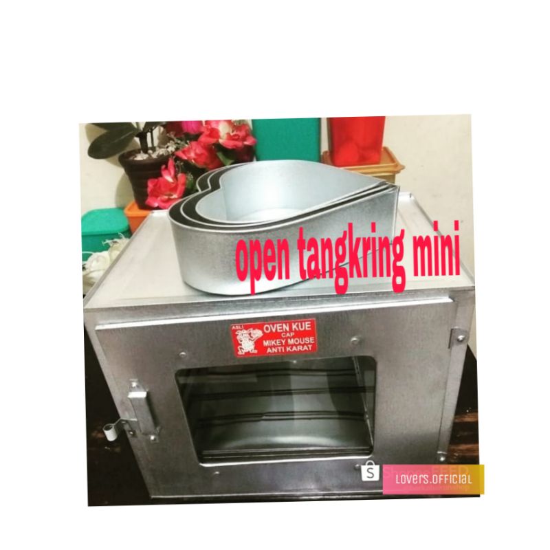 paket oven kompor tangkring mini 3susun gratis 3pcs loyang love