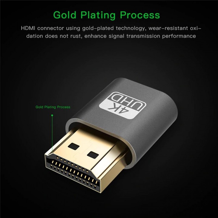 HDMI Virtual Display 4K DCC EDID Dummy Plug Display Cheat - Cocok untuk Para Miner Penambang Crypto