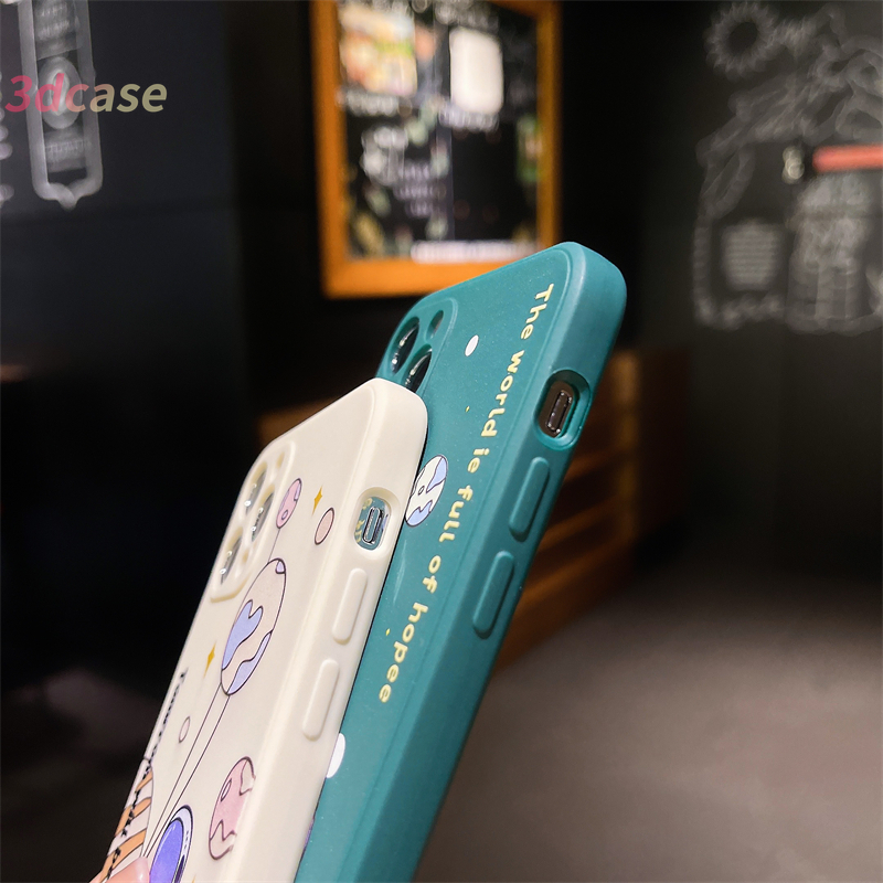 Case POCO X3 NFC X3 PRO M3 Xiaomi Redmi 9C NFC 9A 9i 9T 9 Power 10X POCO M2 PRO Redmi Note 9 8 10 10S 9 PRO MAX 9S Soft Matte Case untuk Cute Astronaut Moon Rocket Planet