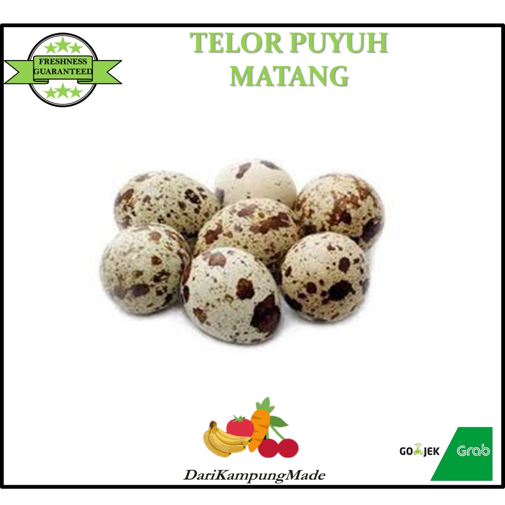 

GRAB / GOJEK ONLY / TELOR PUYUH / TELUR PUYUH 250GR