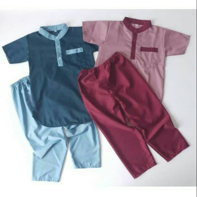 Baju Muslim Koko Anak Laki Laki Turki Toyobo 6-9 Tahun