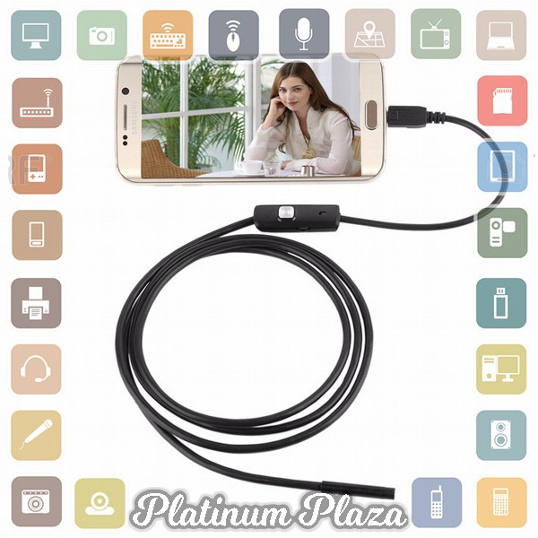 Android 7mm 4cm Focal Distance Endoscope Camera 720P 2M IP67 Waterproof - Black`5ZQ21K-