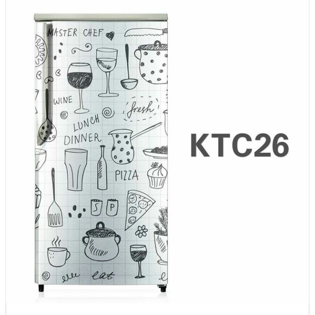 DISKON!! Stiker Kulkas 1 Pintu Motif dan Karakter Kitchen termurah