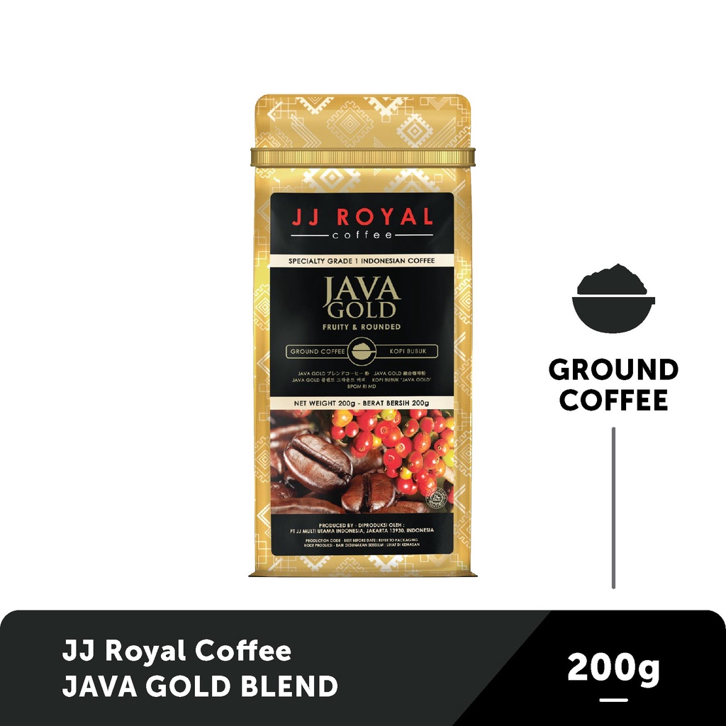 

JJ Royal Coffee Java Gold Blend Ground (Kopi Bubuk) Bag 200g