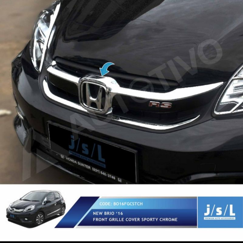 Cover grill new Brio sporty chrome jsl