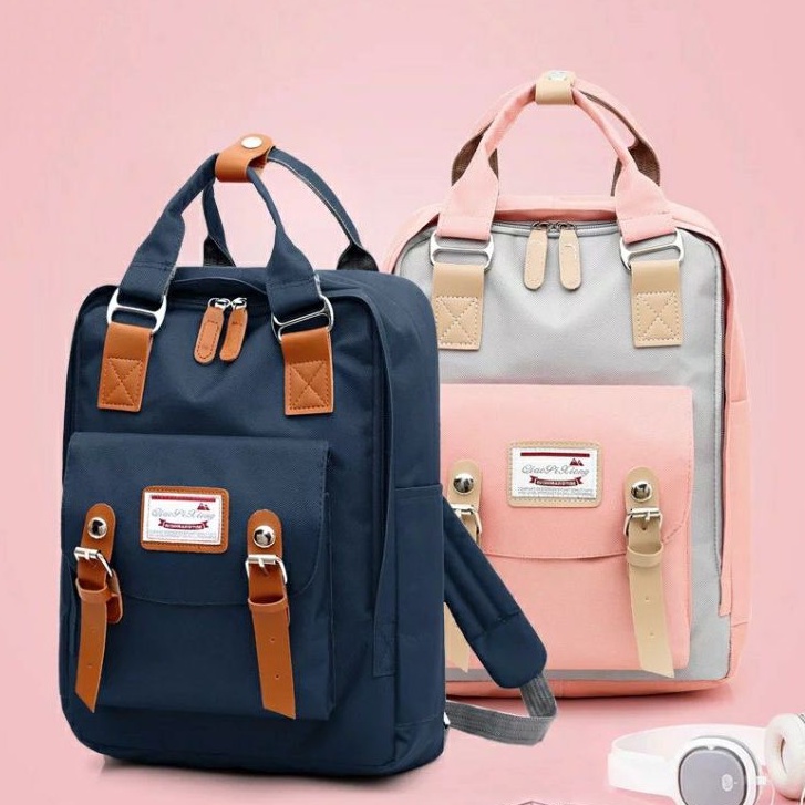 MOEZHA_TAS Tas Ransel Laptop (DUOGNHAT) Tas sekolah Wanita Korea Waterproof Shockproof PL952