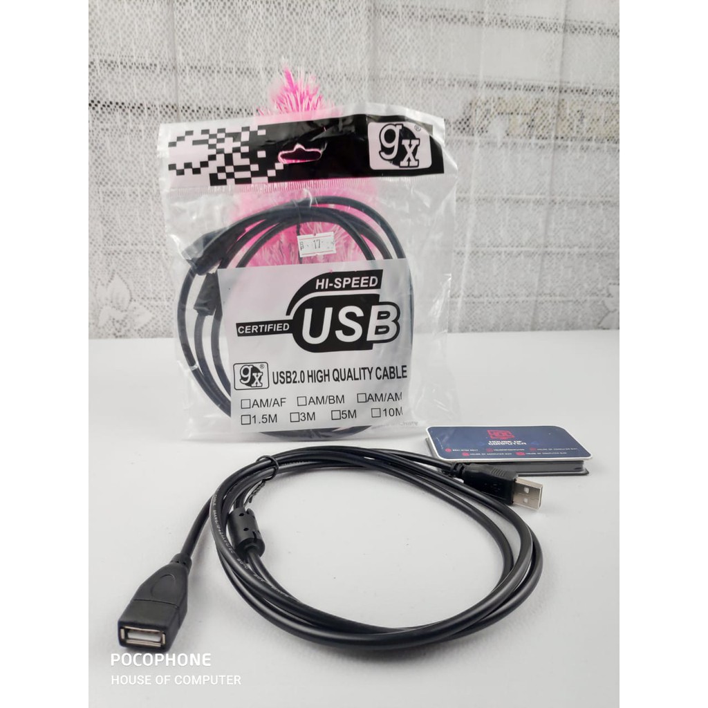 Jual Kabel Perpanjangan Extention Hitam Meter Male To Female Shopee Indonesia