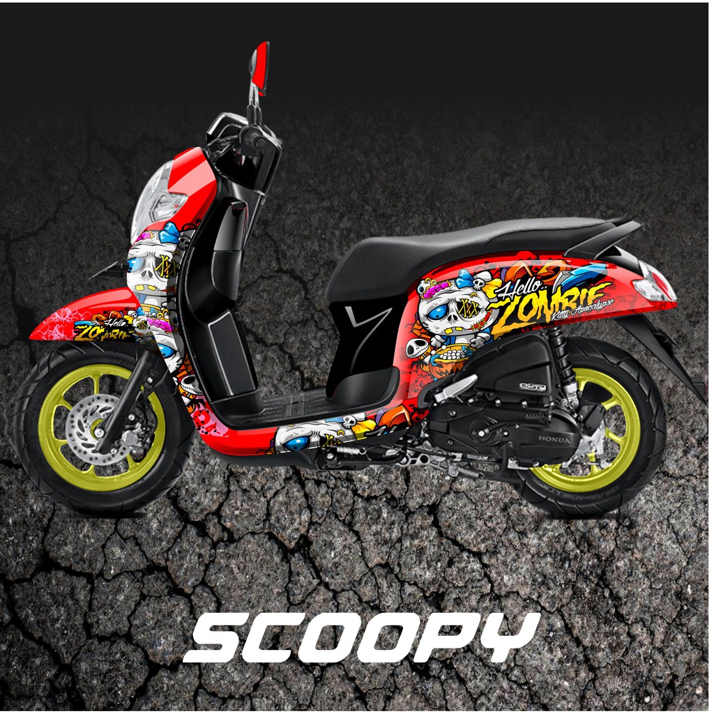 Stiker Variasi/Decal Variasi Motor Scoopy FI 2019 Full Body Kode 416