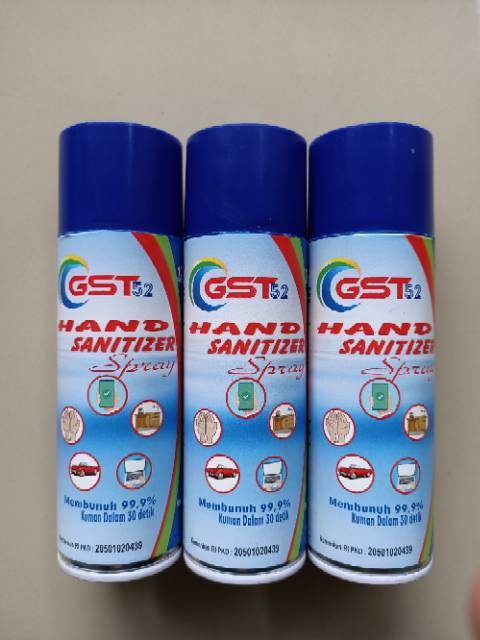 Hand Sanitizer Spray Aerosol Gst52 300ml Anti septik pembunuh kuman