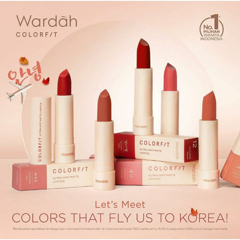 Wardah Colorfit Ultralight Matte Lipstik Korea Edition