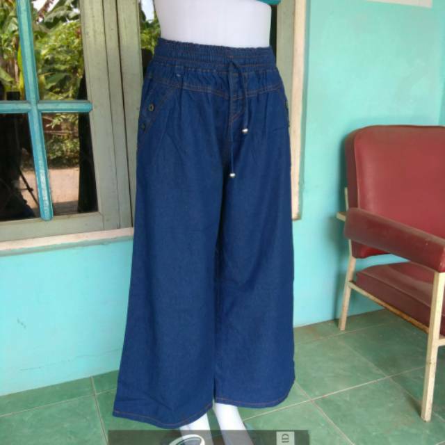 Celana kulot jeans. Celana kullot cewek - setelan kulot
