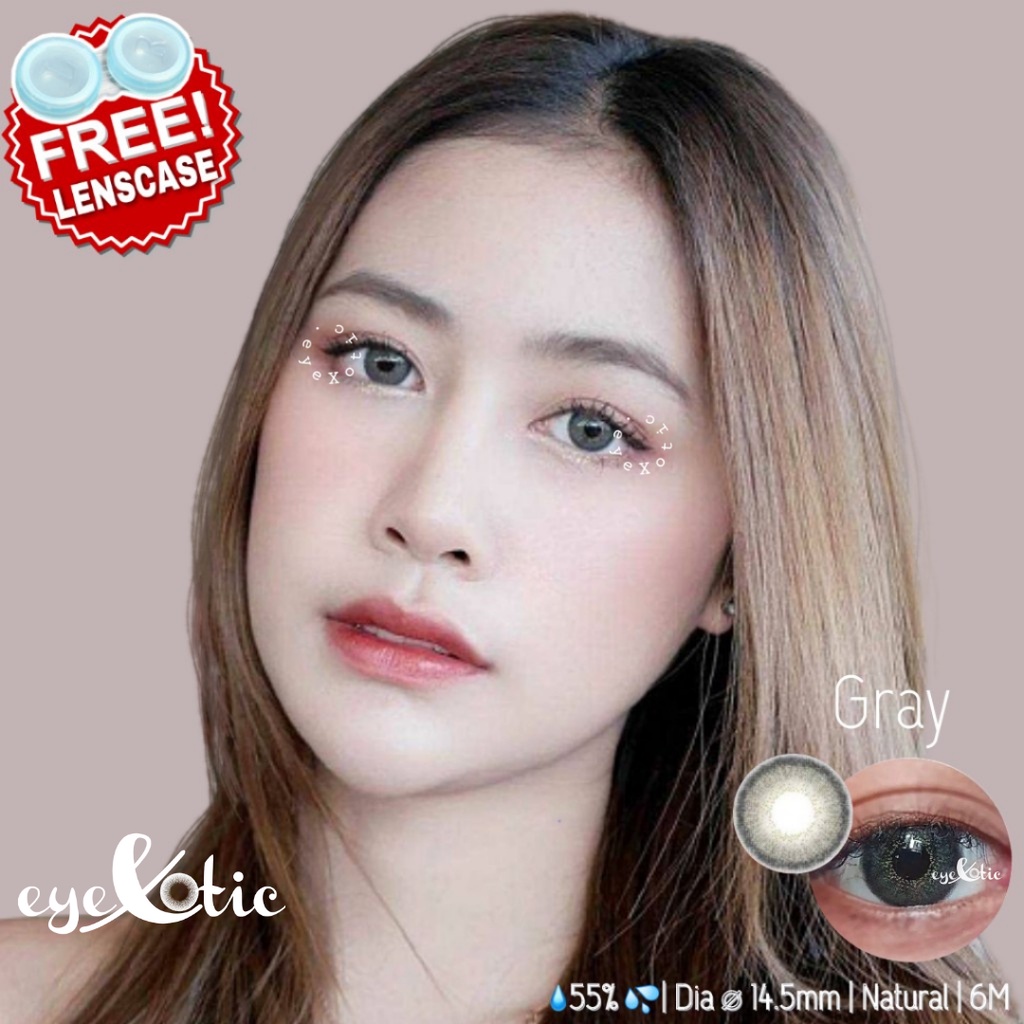 Softlens Kitty Kawaii Birkin Gray - Soflens COD Tangerang by Eyexotic - Kadar Air Tinggi 55%