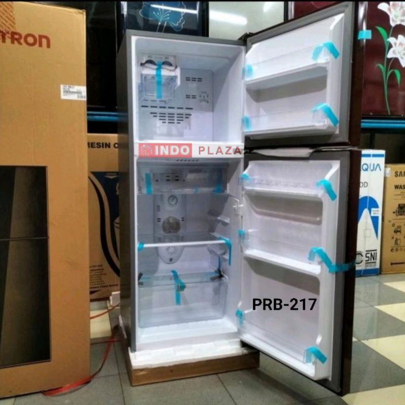 KULKAS POLYTRON 2 Pintu PRB-217 NEW 2022 Bunga Timbul