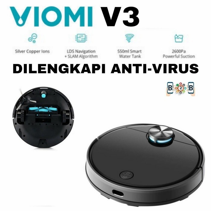 Viomi V3 Anti Virus Robot Vacuum Cleaner - Upgrade Viomi v2 Pro