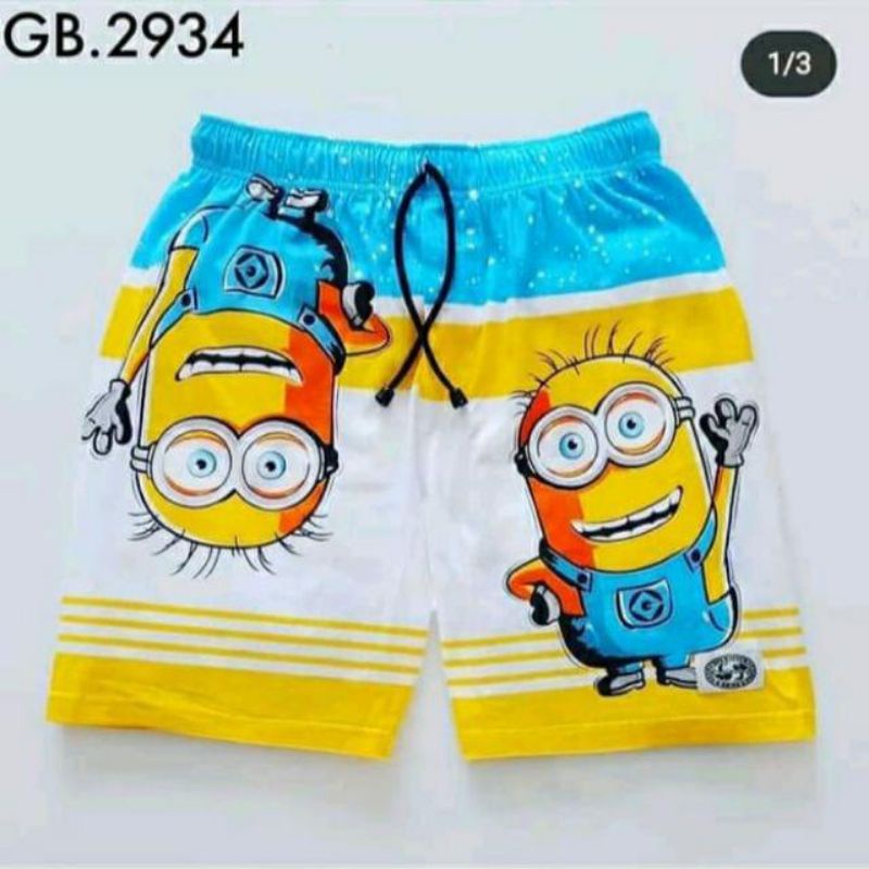 Celana Pendek Pria Surfing Distro Premium Renang Pantai Santai Kolor-Boxer Minion
