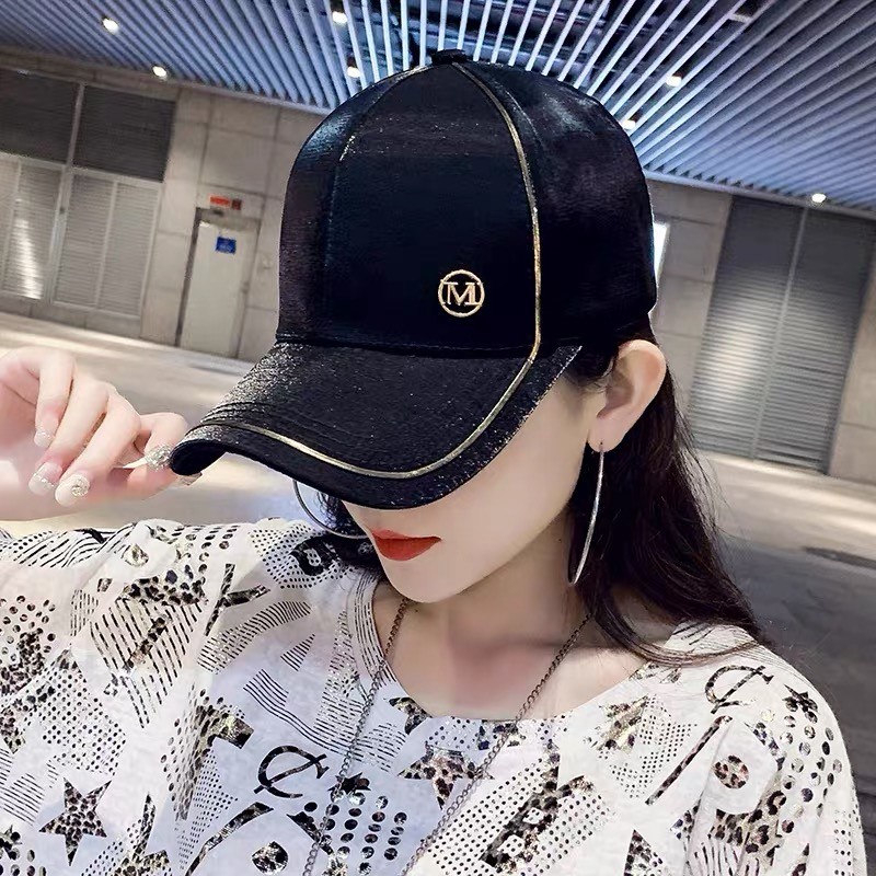 Topi Baseball Mode Wanita Katun Sutera Tip bebek M Logo Terbaru Korea Branded Laki laki Murah Model 