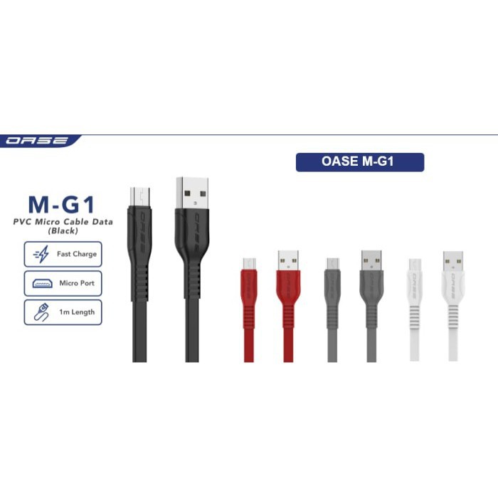 Kabel Data Oppo Oase m-g1 100cm Usb Micro  Cable Fast Charging Micro Cable Oase