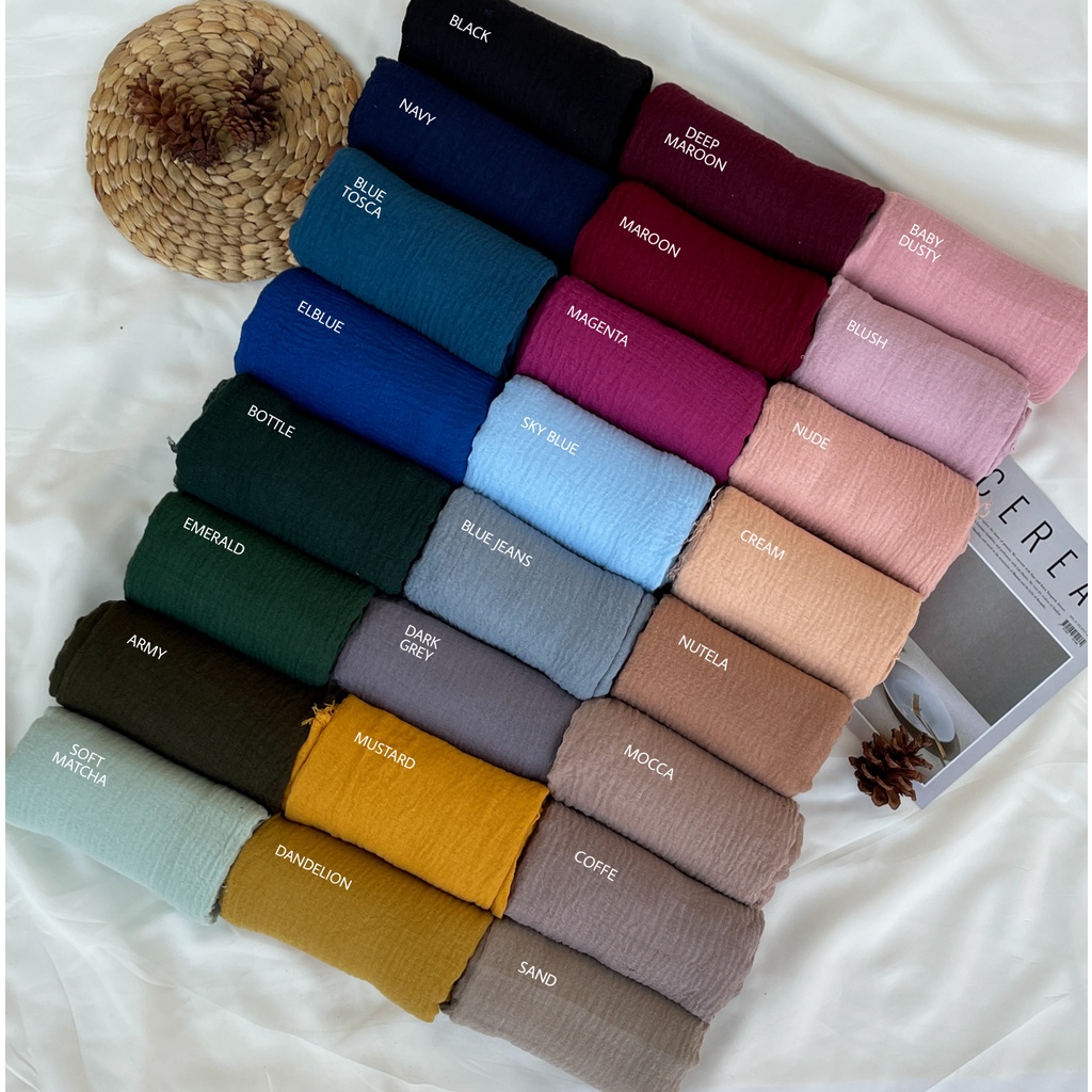 Pashmina Crinkle ori Turkey / Pashmina Kusut Rawis