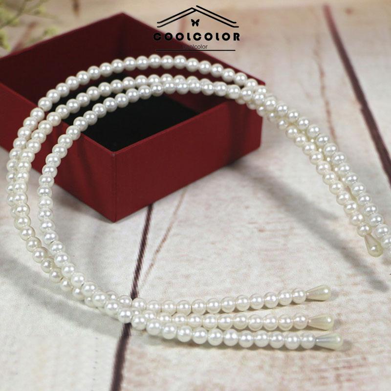 COD❤️Headband Pearl  korea fashion wanita Rambut Manik-manik Tangan Putri Impor aksesoris murah