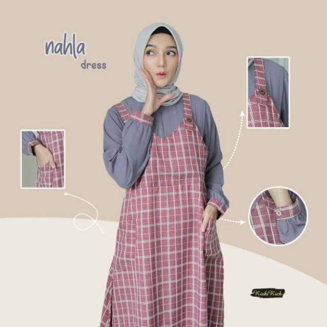 Gamis nahla ori by riskirich/gamis hijab terbaru riskirich/gamis original riskirich