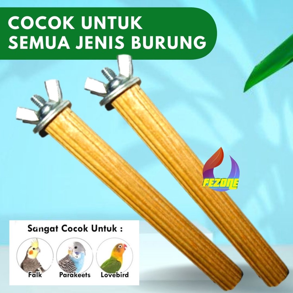 TANGKRINGAN KAYU PEDICURE MUR BAUT SANGKAR KANDANG BURUNG PARROT FEZONE