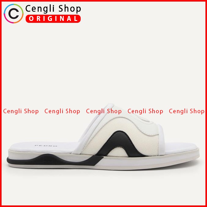 SANDAL SLIDE PEDRO PRIA ORIGINAL CASUAL BRANDED PUTIH PM142