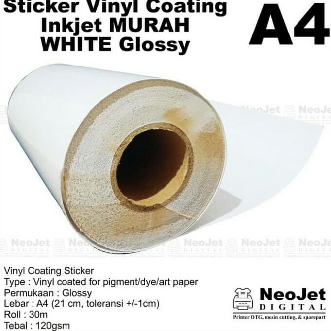 

STICKER VINYL COATING WHITE PUTIH DAN BENING TRANSPARAN A4 METERAN - PUTIH WHITE NOJ-552