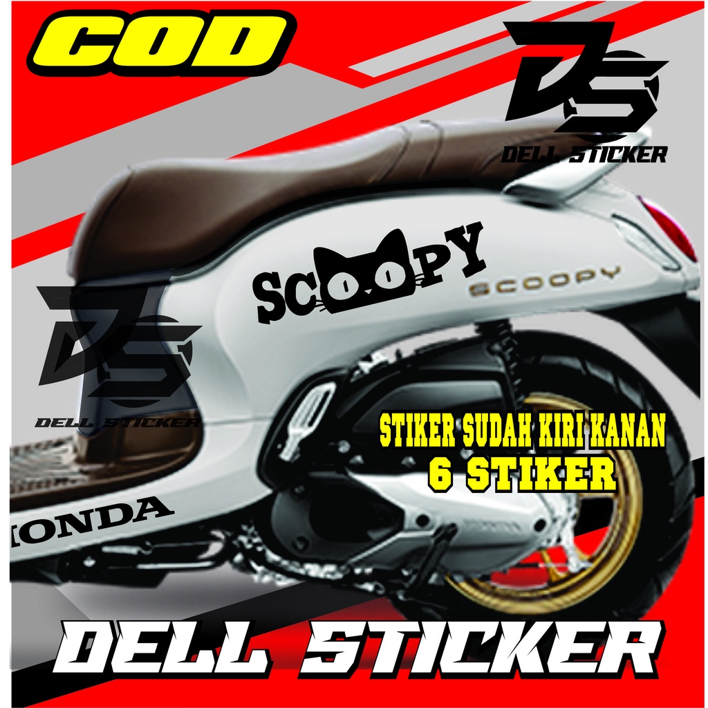 STRIPING STIKER SCOOPY LIST SIMPLE / CUTTING STIKER SCOOPY
