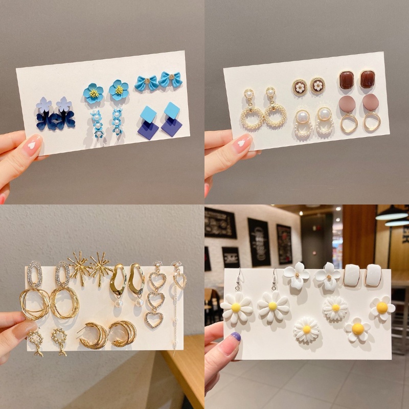 Anting Tusuk Motif Bunga Ala Perancis Elegan Untuk Wanita