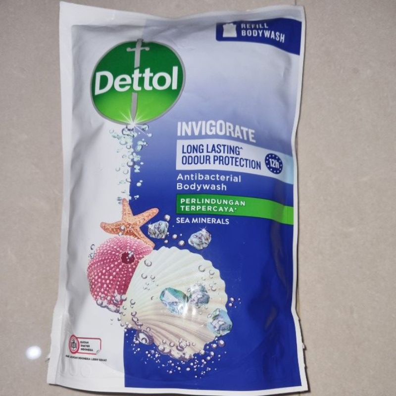 Dettol Body Wash Invigorate 410ml dengan Extra Sea Mineral