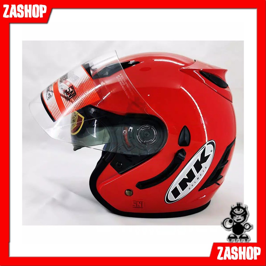 Hot Promo HELM DOUBLE VISOR INK CENTRO DOUBLE VISOR 2 KACA MERAH FERARRI