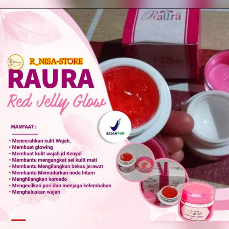 Raura Red Jelly GLOW,  RED JELLY RAURA & Q by  MarQueen Cosmetik Kebumen , R_NISA-STORE 100% ORIGINA