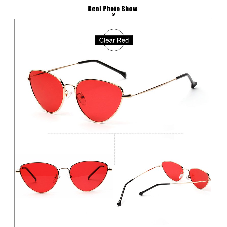 Anti UV Sunglasses Eye Cat [ Merah ] Kacamata Wanita - MLB FREE KOTAK KACAMATA