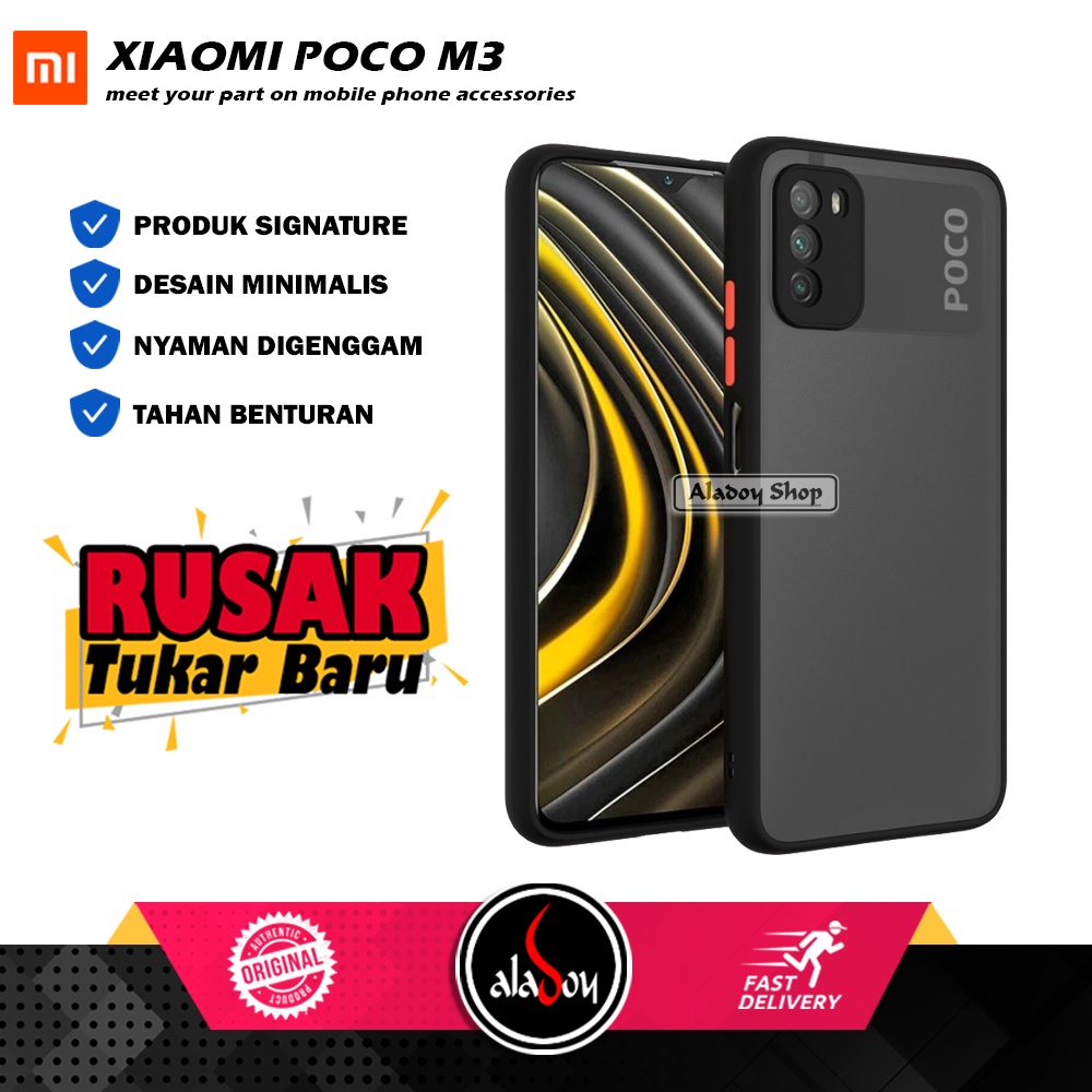 Case XIAOMI POCO M3 Hard Case AERO Protection Camera Premium Casing