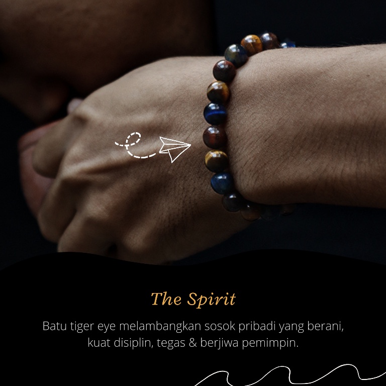 Gelang Pria Wanita Dewasa Keren Hitam Terbaru Batu Akik Kristal Tiger Eye Merah Biru Kuning ASLI ORIGINAL