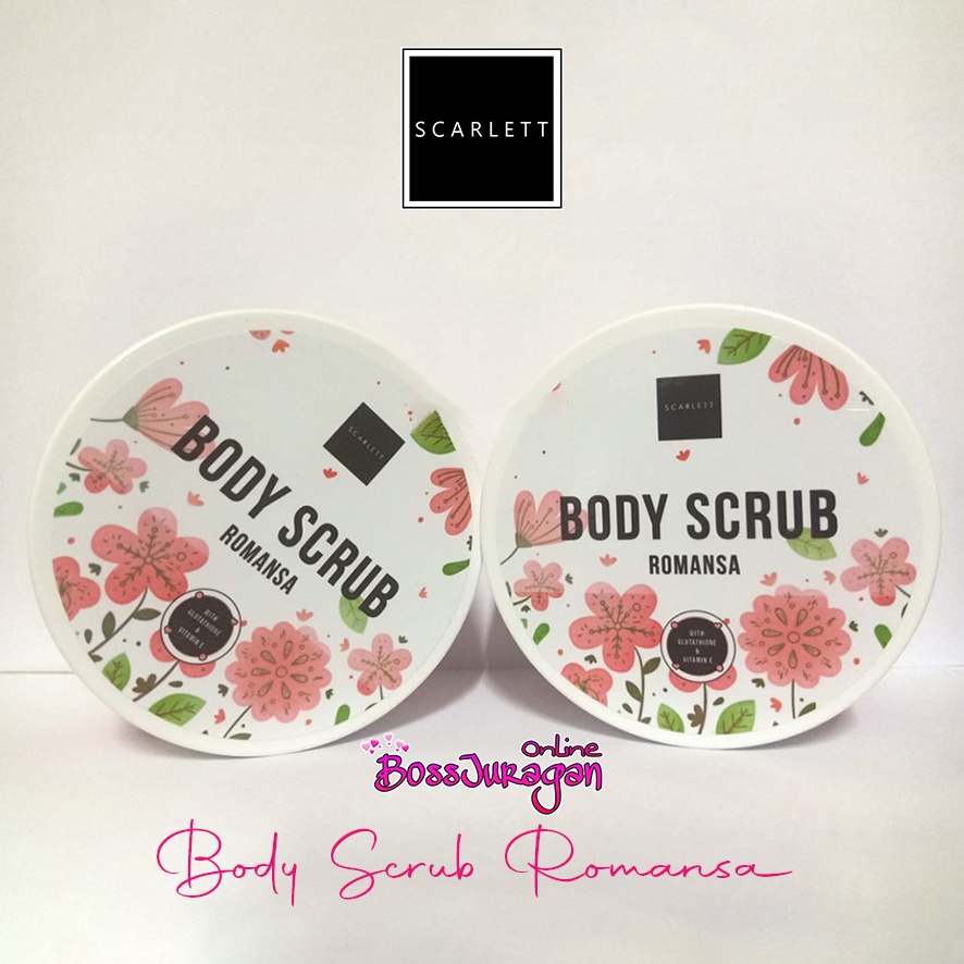 (BOSS) ( RA/POM/COFFEE) BODY SCRUB SCARLETT ROMANSA /POMEGRANTE - SCARLETT ROMANSA &amp; POMEGRANTE LULUR SCRUB