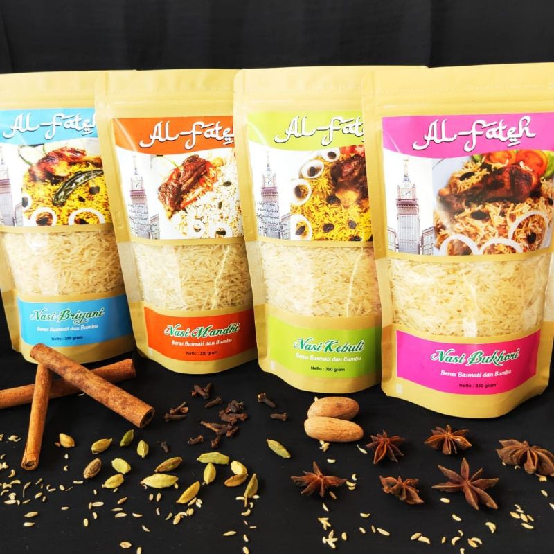

nasi biryani/nasi kebuli/nasi mandhi paket nasi instant Al-fateh