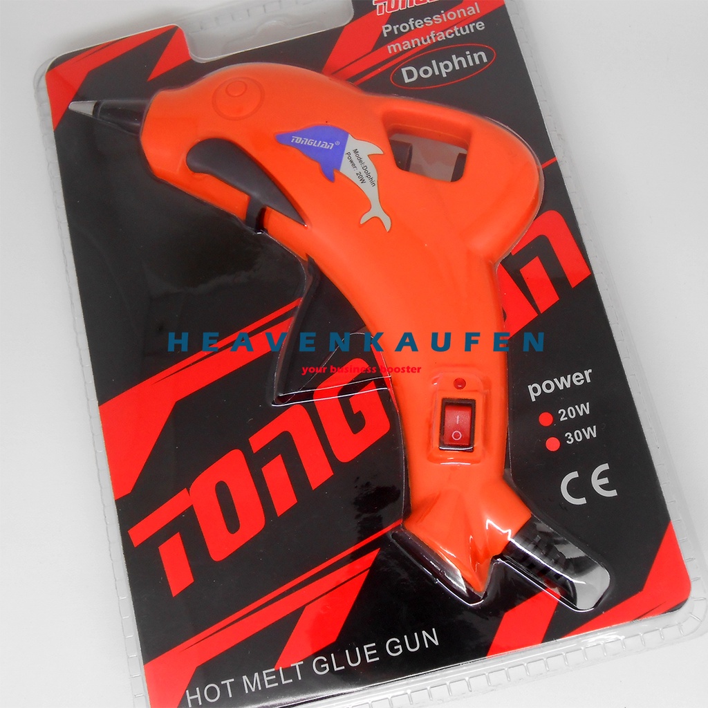 Glue Gun Tembak Lem Model Dolphin Lumba Lumba 20W Untuk Lem Stick 7 mm s/d 7,5 mm