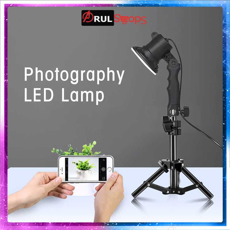 SH Lampu Portable Photo Studio 12W 5500K Light Stand 37cm - PSX-51