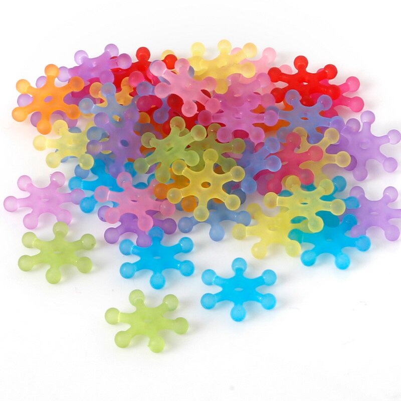 20-400 PCS High Quality Wholesale Fashion Mixed Flower/Leaf Frosted Acrylic Spacer Beads Caps For DIY Fashion Jewelry Necklace Bracelet