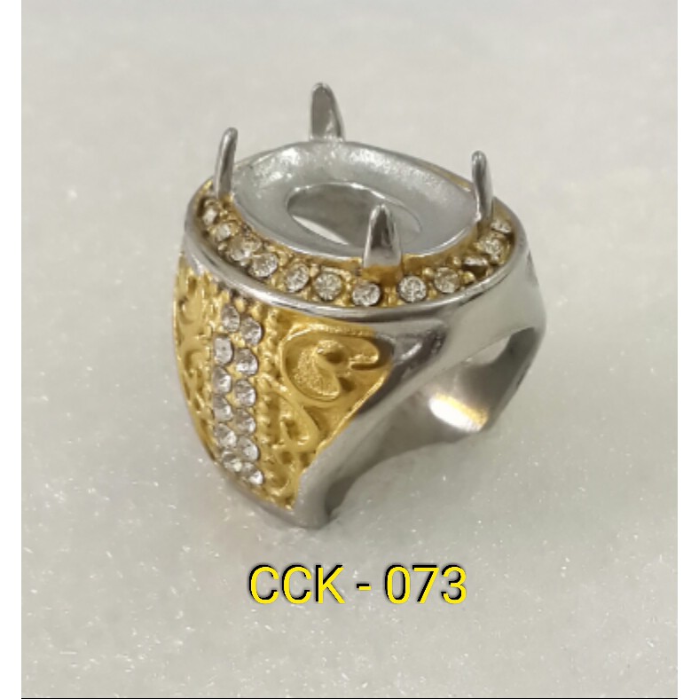 Ring Cincin Titanium Import ikat batu akik per codi DICS 50% cck-073