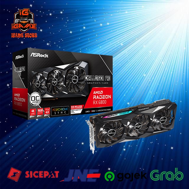 VGA ASRock Radeon RX 6800 Challenger Pro 16G OC - RX 6800 NAMPOL GAN